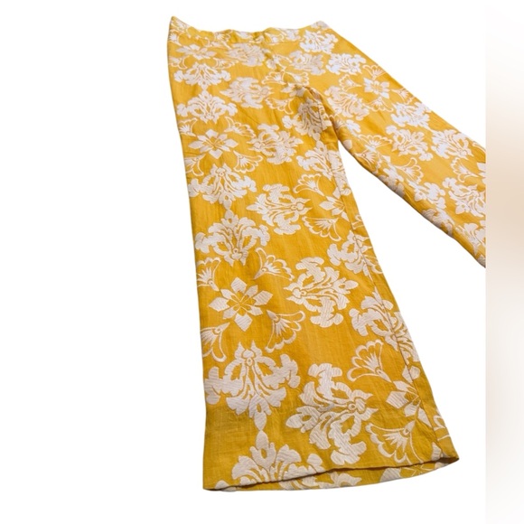 Mestiza New York 10 Malaga Yellow Embroidered Pants Size 8 - Picture 3 of 8